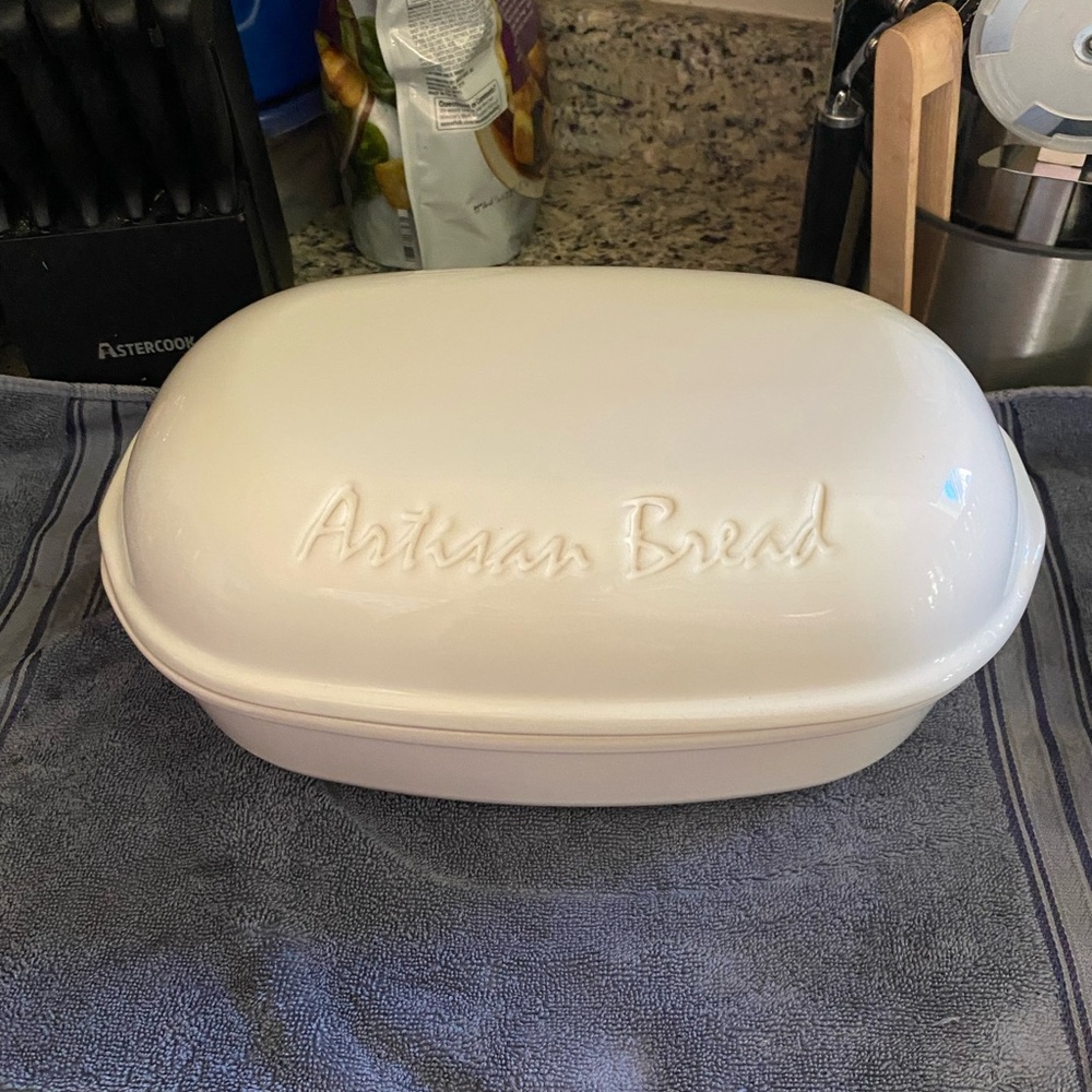 Emile Henry White Artisan Bread Ceramic Dish
